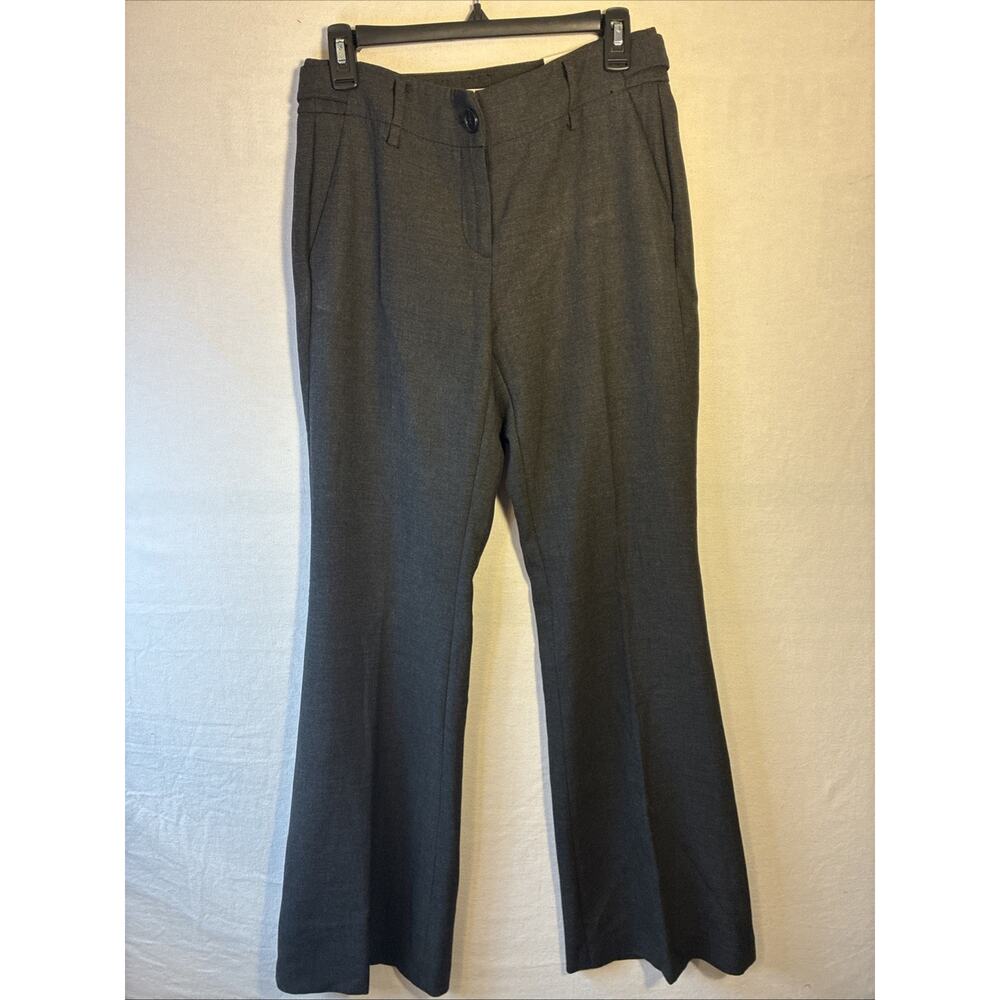 NEW*Loft Womens Kate Classic Fit Flare Trousers Size‎ 0 Gray Woven 32 Inseam